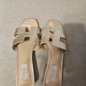 Steven New York Metallic Gold Sandals